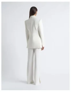 Cue Satin Waistband Straight Leg Pant
