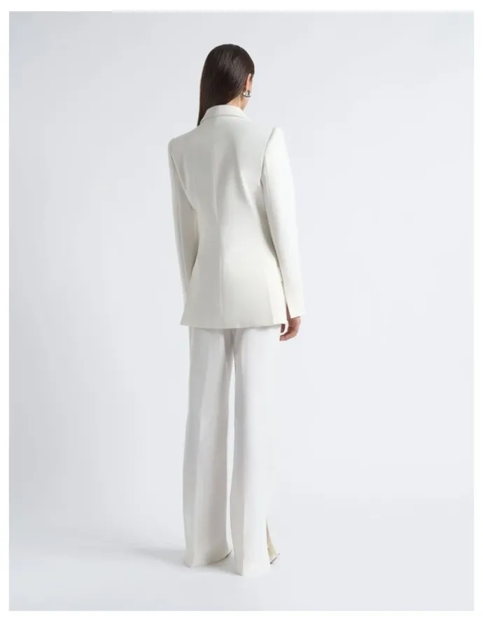 Cue Satin Waistband Straight Leg Pant