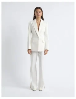 Cue Satin Waistband Straight Leg Pant