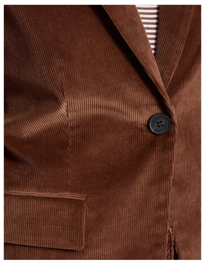 David Lawrence Iiona Corduroy Blazer in Nutmeg