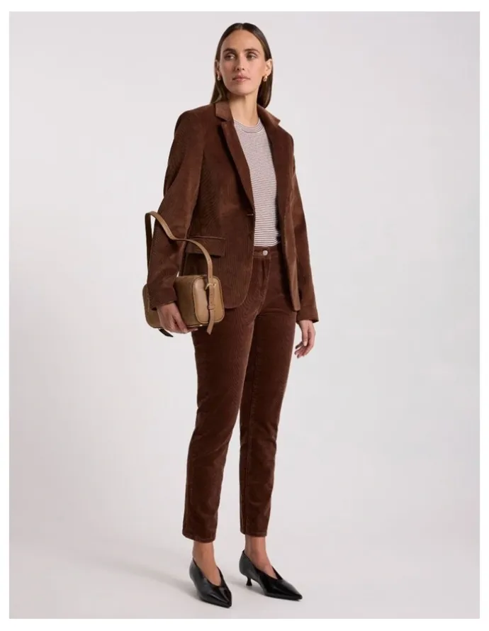 David Lawrence Iiona Corduroy Blazer in Nutmeg