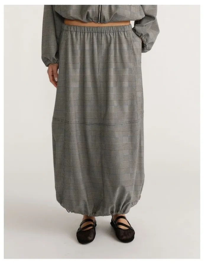 Decjuba D-Luxe Check Cocoon Skirt