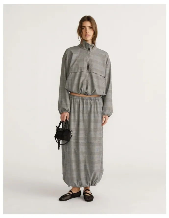 Decjuba D-Luxe Check Cocoon Skirt