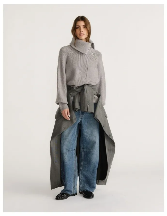 Decjuba D-Luxe High Neck Knit Jumper