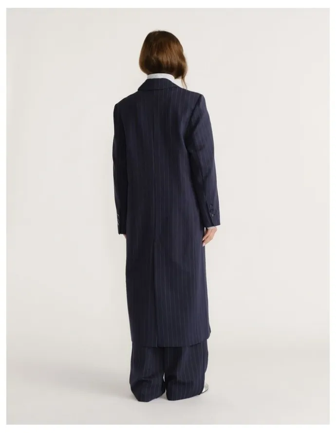 Decjuba D-Luxe Pinstripe Blazer Coat