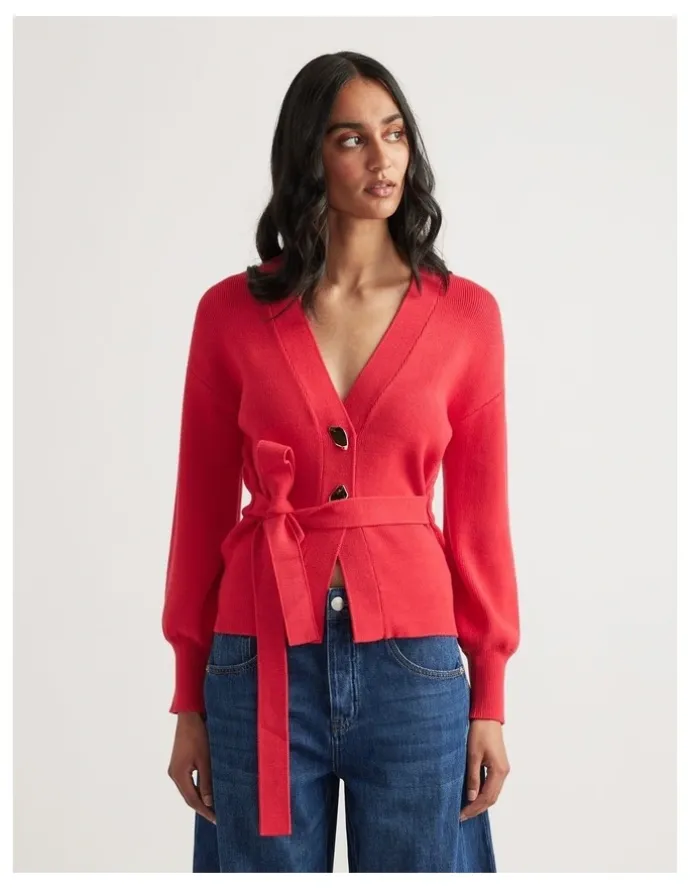 Decjuba Emma Tie Back Knit Cardigan
