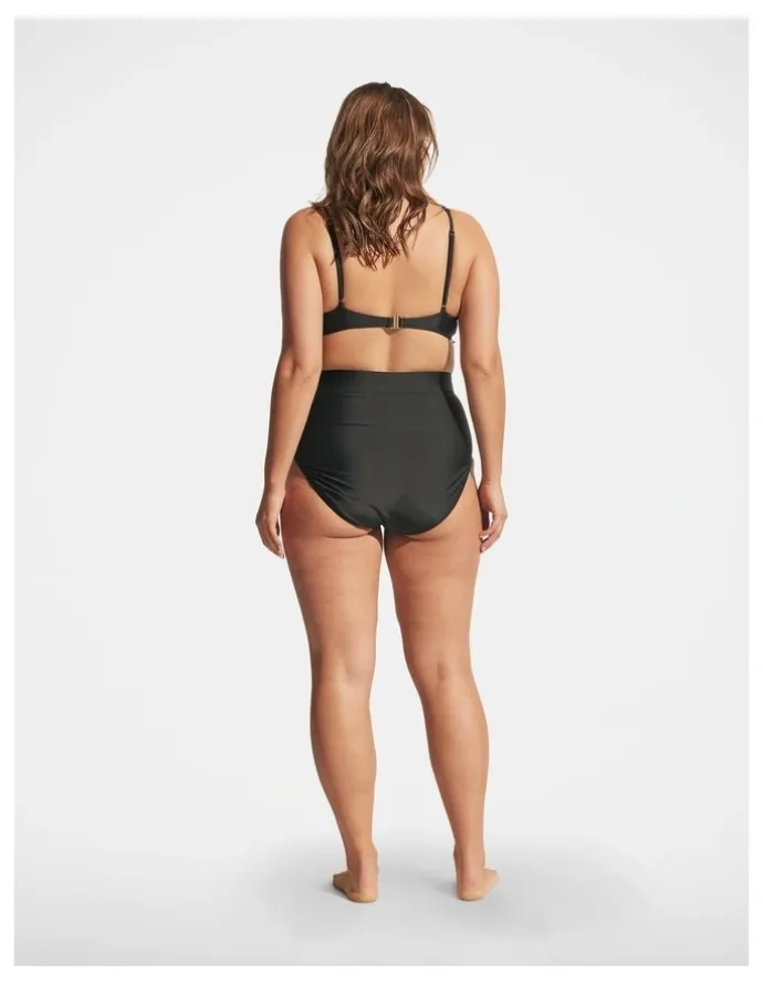 DECJUBA Matte Square Neck Bikini Top in Black