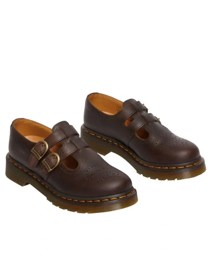Dr Martens Mary-Jane Crazy Horse (8065) Shoes in Brown