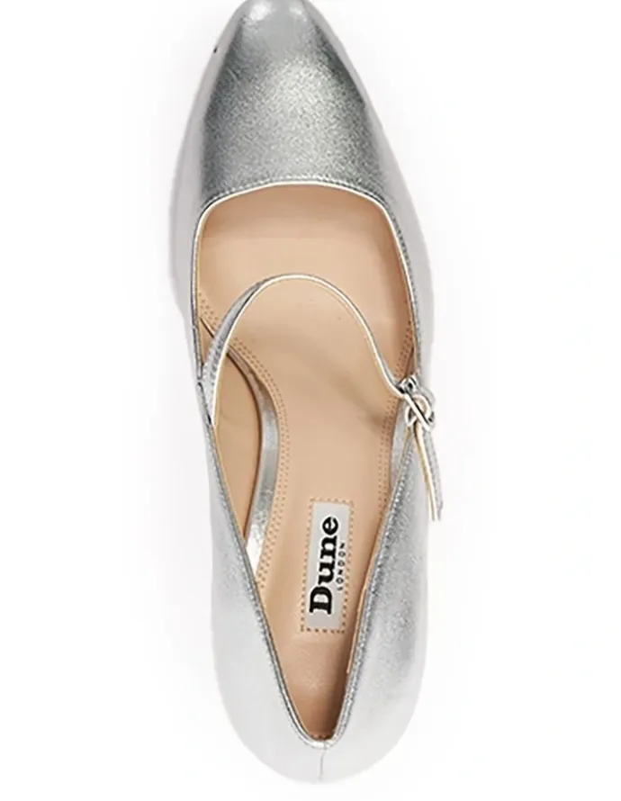 Dune London Alania Mary-Jane Pump in Silver
