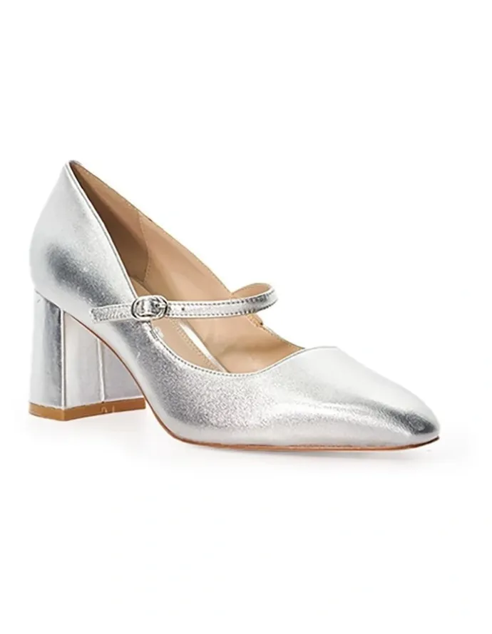 Dune London Alania Mary-Jane Pump in Silver