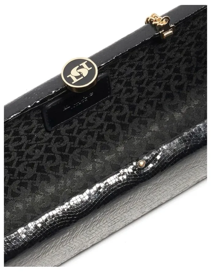Dune London Belinda Tear Drop Clutch in Black