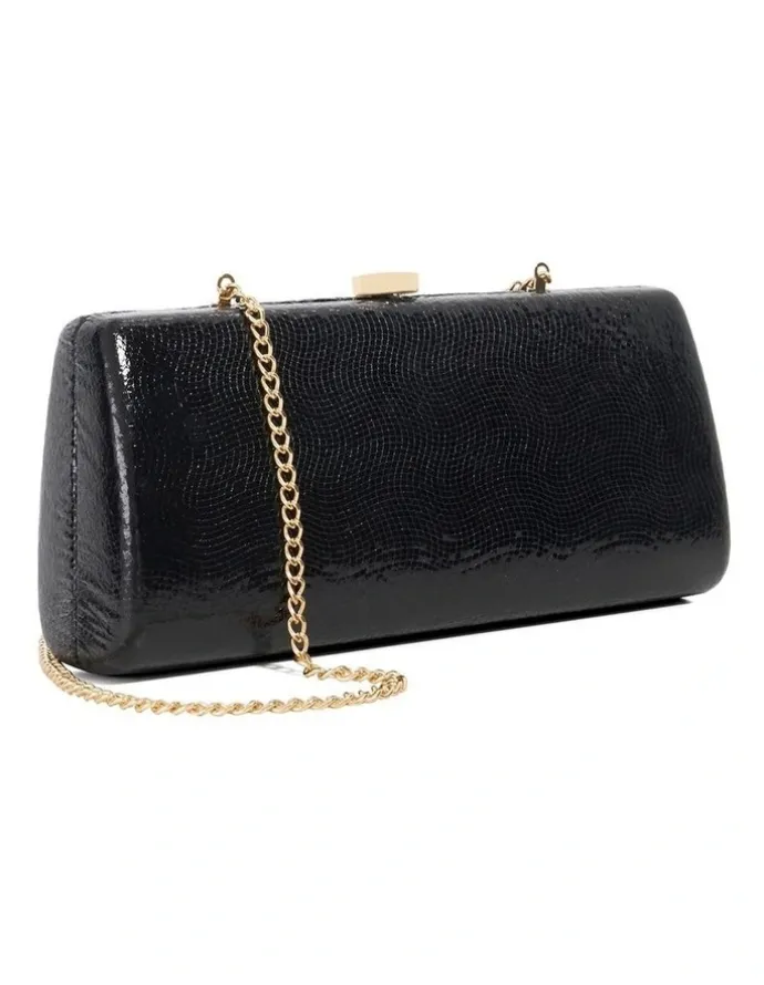 Dune London Belinda Tear Drop Clutch in Black
