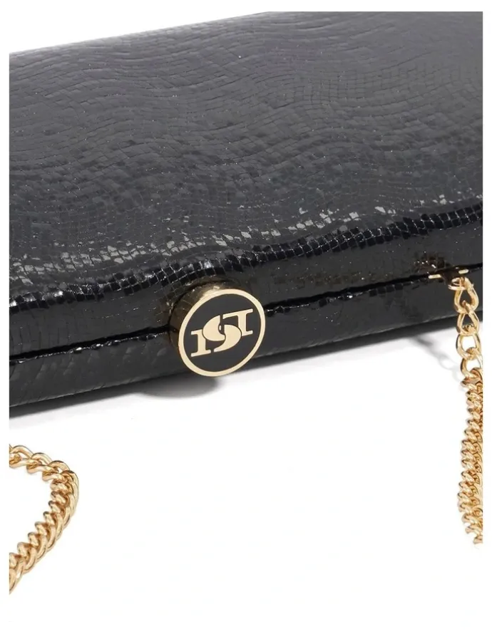 Dune London Belinda Tear Drop Clutch in Black