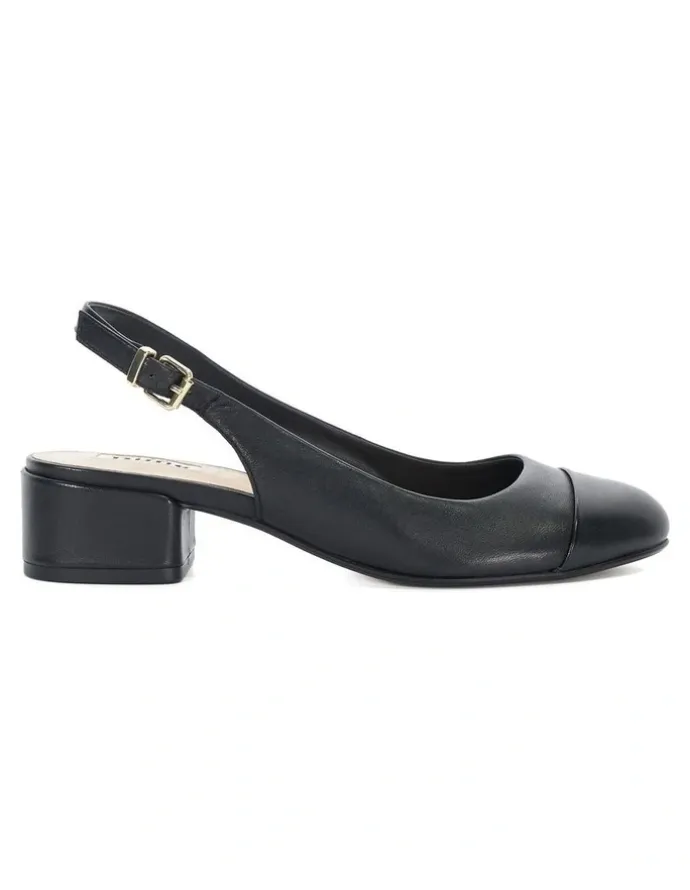 Dune London Casing Low Block Heel In Black