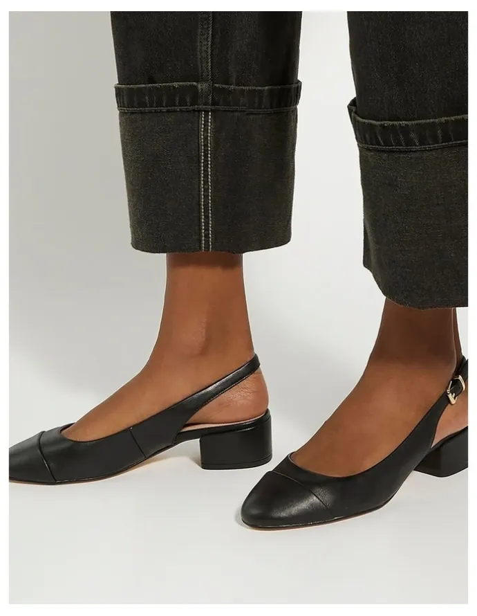 Dune London Casing Low Block Heel In Black