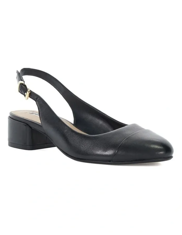 Dune London Casing Low Block Heel In Black