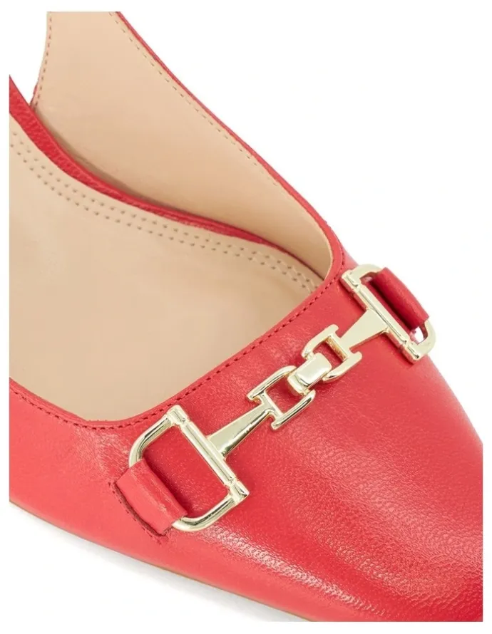 Dune London Detailed Slingback In Red