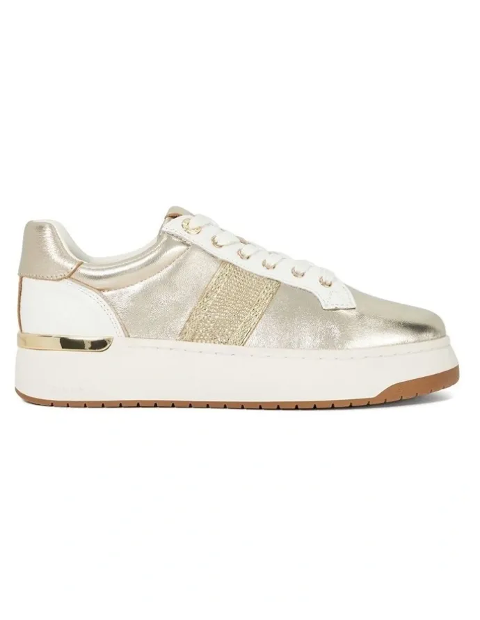 Dune London Emeelia Sneaker In Gold