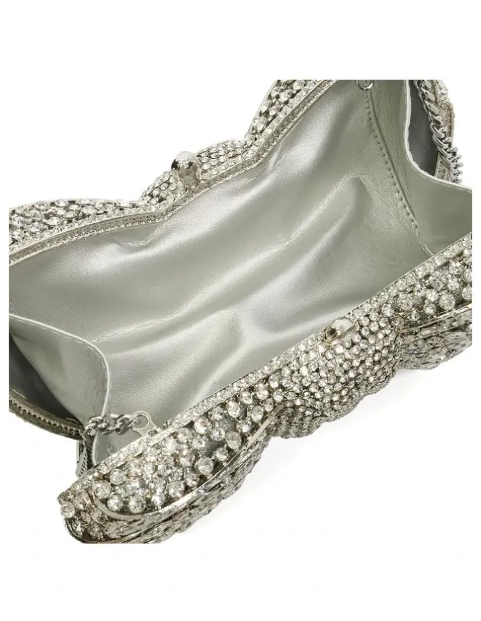 Dune London Enchant Bow Clutch in Silver