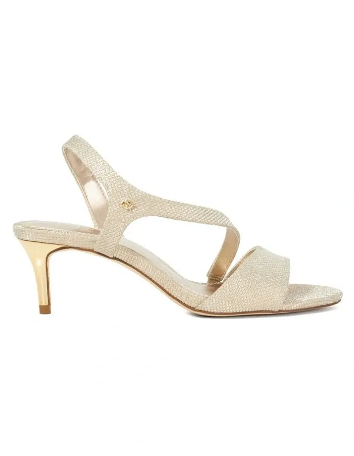 Dune London Mooching Kitten Heel in Gold