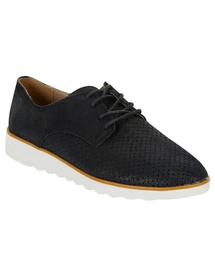 Easy Steps Deed Black Combo Flat Shoes