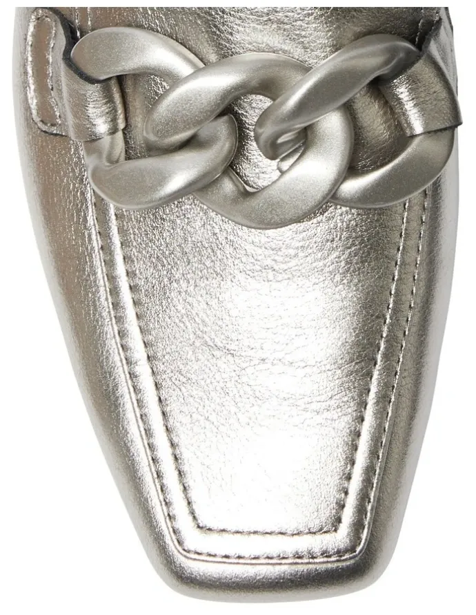 Easy Steps Domino Flat Shoes in Pewter Metallic