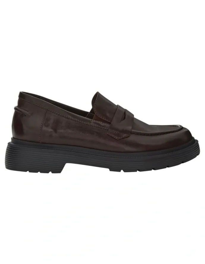 Easy Steps Eleanor Loafers in Chocolate Leather