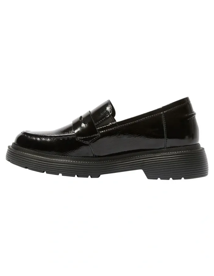 Easy Steps Eleanor Patent Leather Loafers in Black
