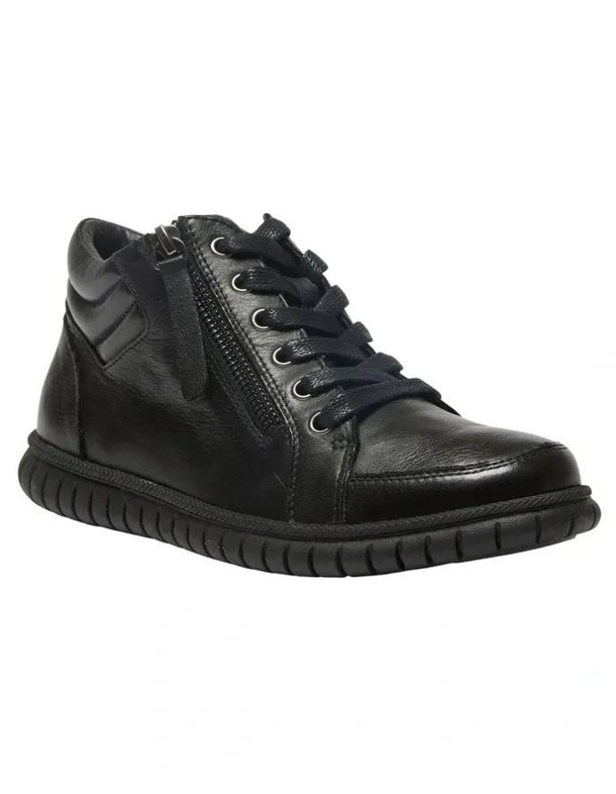 Easy Steps Fable Boots in Black Leather