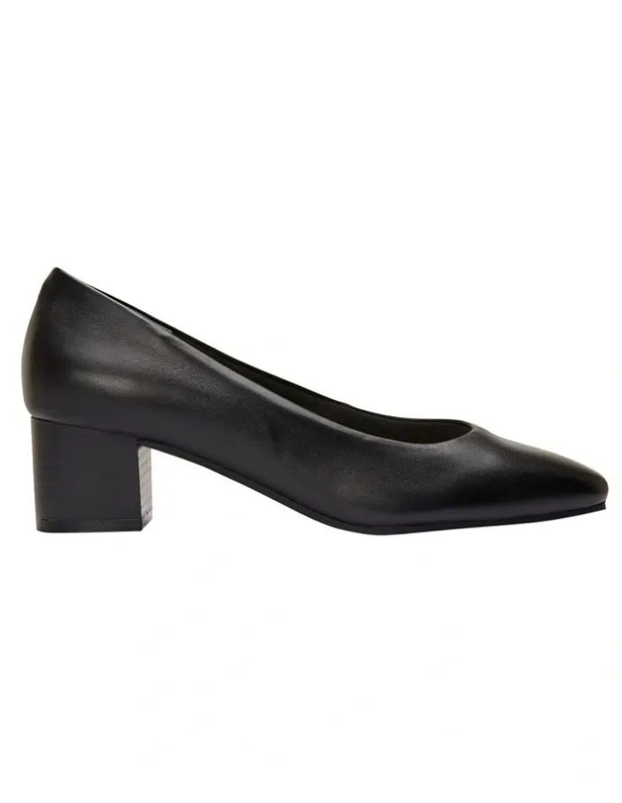 Easy Steps Gamma Black Glove Heeled Shoes