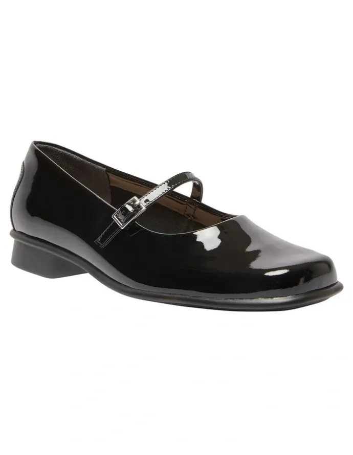 Easy Steps Katrina Flat Shoes in Black Patent