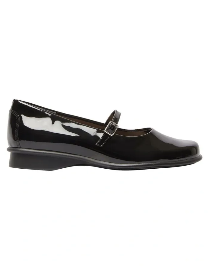 Easy Steps Katrina Flat Shoes in Black Patent