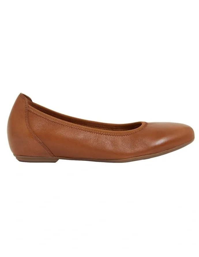 Easy Steps Pamper Mid Brown Glove Flat Shoes