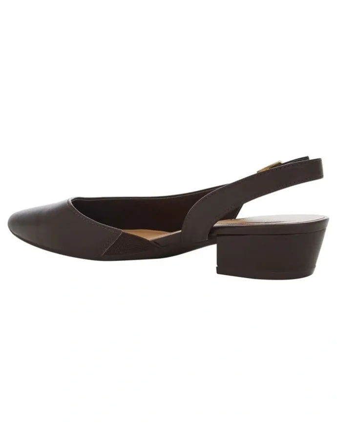 Easy Steps Ramsey Heeled Shoes in Chocolate Leather