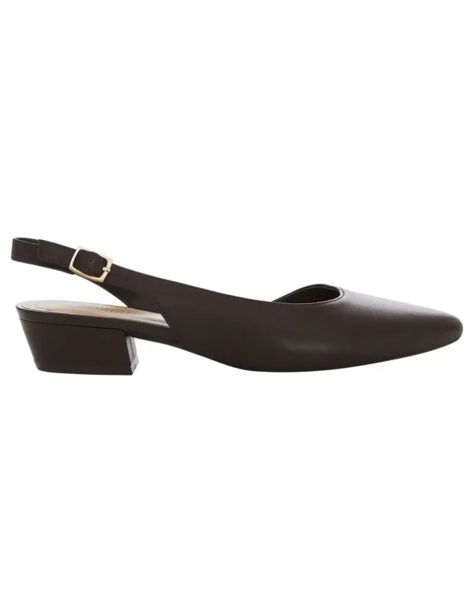Easy Steps Ramsey Heeled Shoes in Chocolate Leather