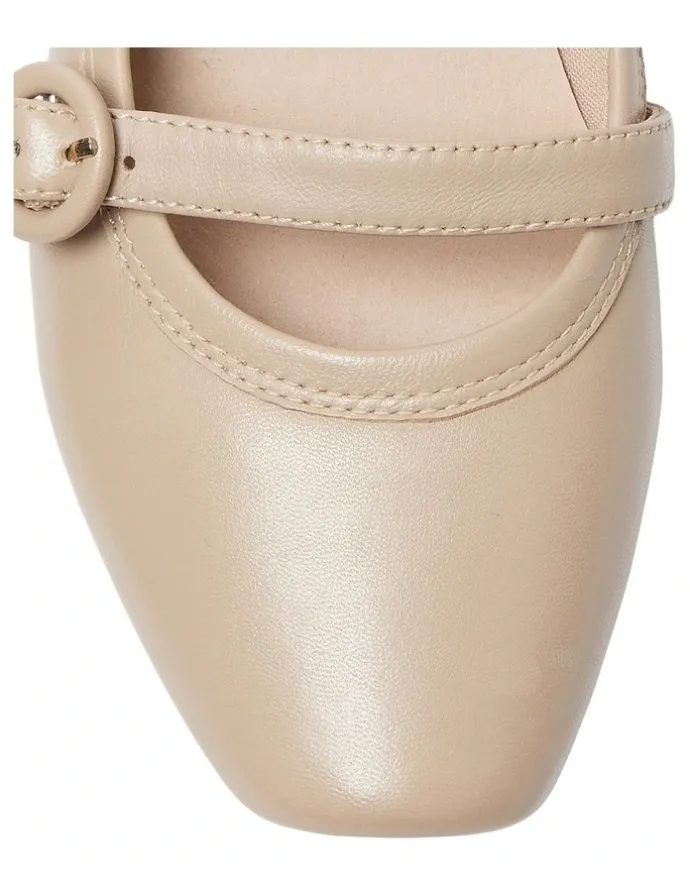 Easy Steps Savoy Heeled Leather Shoes in Nude