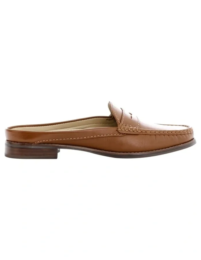 Easy Steps Tudor Flat Shoes in Cognac Leather