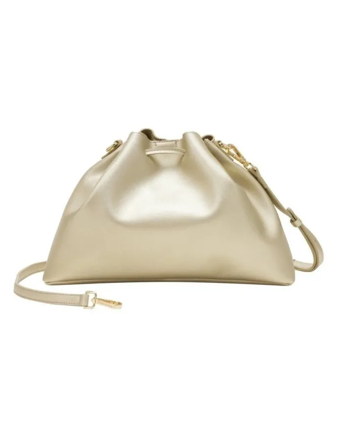 Every Other DRAWSTRING SHOULDER CROSS BODY IN GOLD