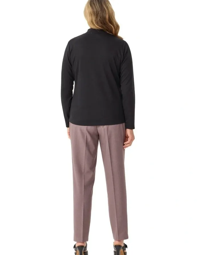 Fella Hamilton Essential Long Sleeve Skivvy Top in Black
