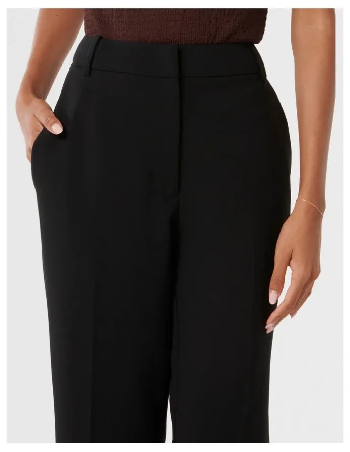 Forever New Clara Bootcut Pants in Black