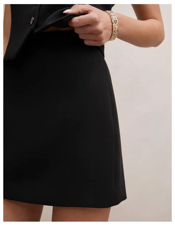 Forever New Demi Tailored Mini Skirt in Black