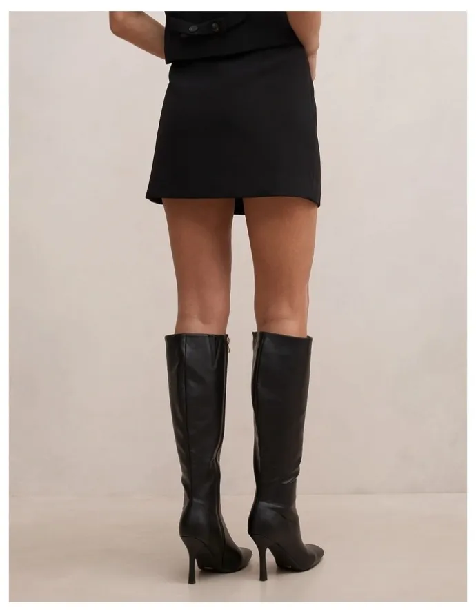 Forever New Demi Tailored Mini Skirt in Black