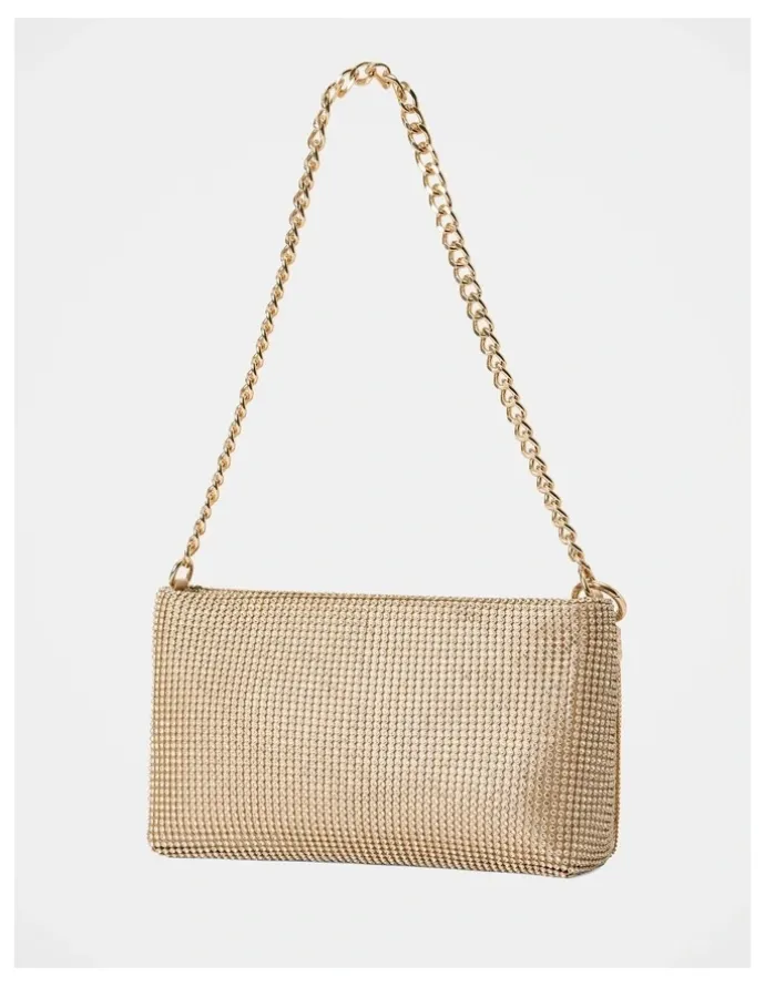 Forever New Keisha Soft Sparkle Clutch in Gold