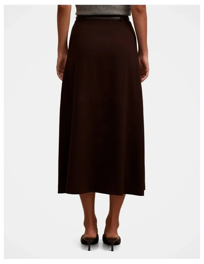 Forever New Millie Belted Midi Skirt in Chocolate