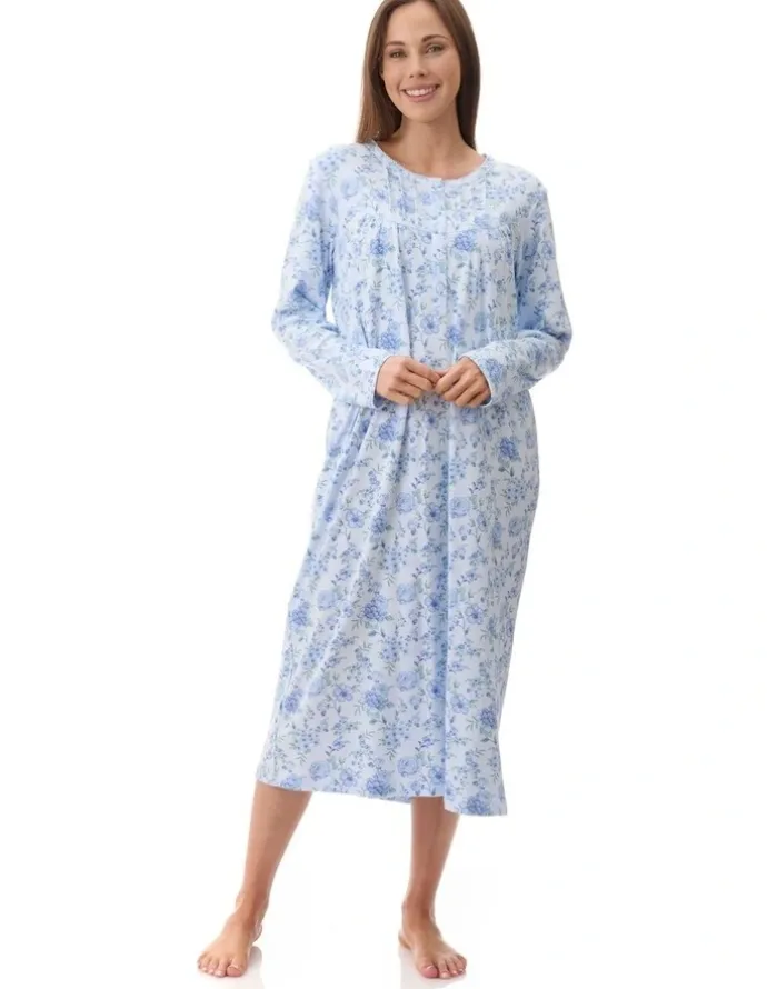 Givoni Mira Mid Length Nightie in Blue