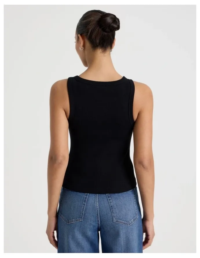 GRAB Henley Tank in Black
