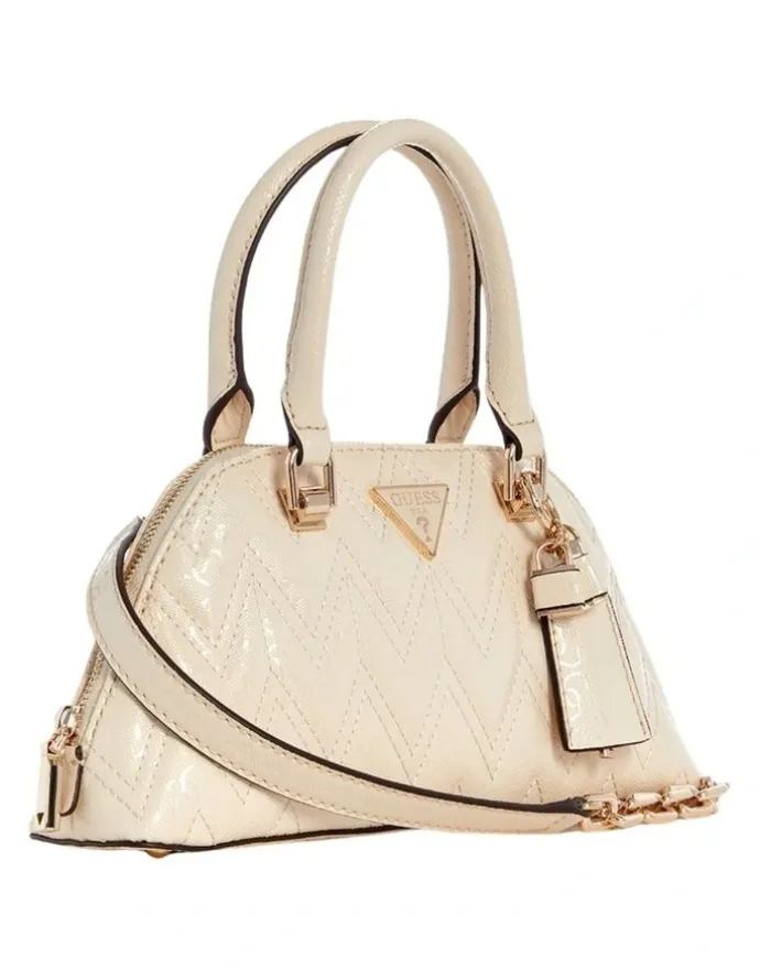 Guess Adelard Satchel Bag in Stone