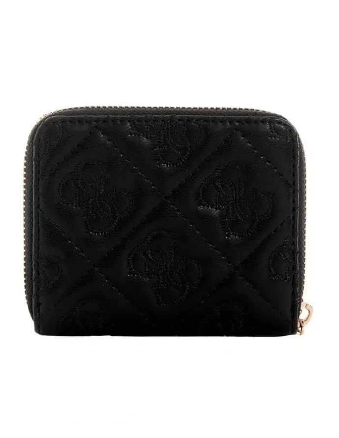 Guess Adelasia Small Zip Around Wallet in Black