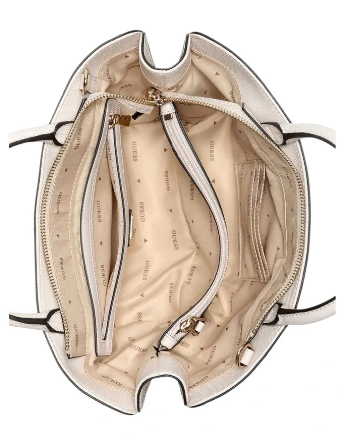Guess Bolena Mini Satchel Bag in Stone