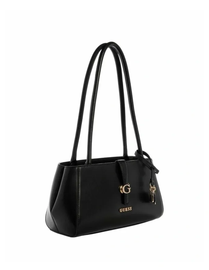 Guess Carrie Girlfriend Shoulder Satchel Bag in Black